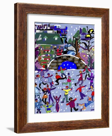 Ice Skaters II-Diana Ong-Framed Giclee Print