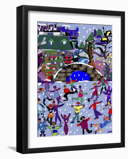 Ice Skaters II-Diana Ong-Framed Giclee Print