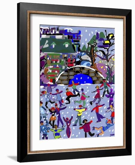 Ice Skaters II-Diana Ong-Framed Giclee Print