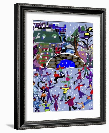 Ice Skaters II-Diana Ong-Framed Giclee Print