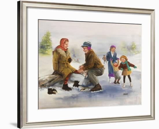 Ice Skaters-Dianne Dengel-Framed Giclee Print