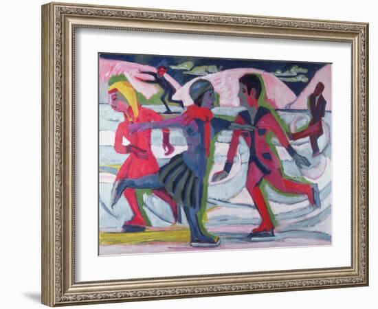 Ice Skaters-Ernst Ludwig Kirchner-Framed Giclee Print