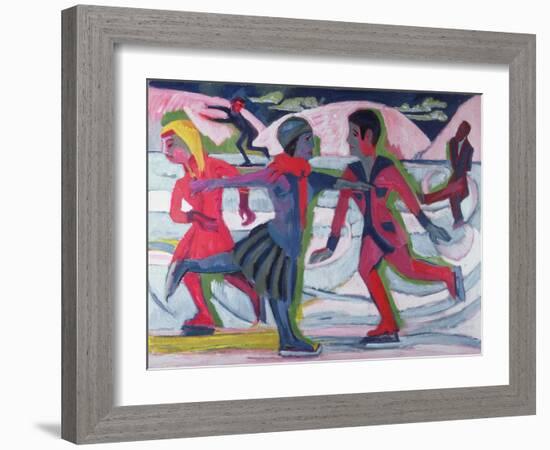 Ice Skaters-Ernst Ludwig Kirchner-Framed Giclee Print