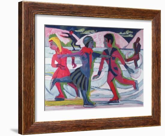 Ice Skaters-Ernst Ludwig Kirchner-Framed Giclee Print