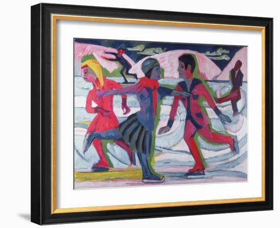 Ice Skaters-Ernst Ludwig Kirchner-Framed Giclee Print