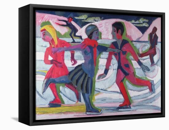 Ice Skaters-Ernst Ludwig Kirchner-Framed Premier Image Canvas