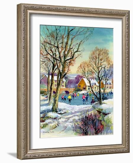 Ice Skating, 1973-Stanley Cooke-Framed Giclee Print