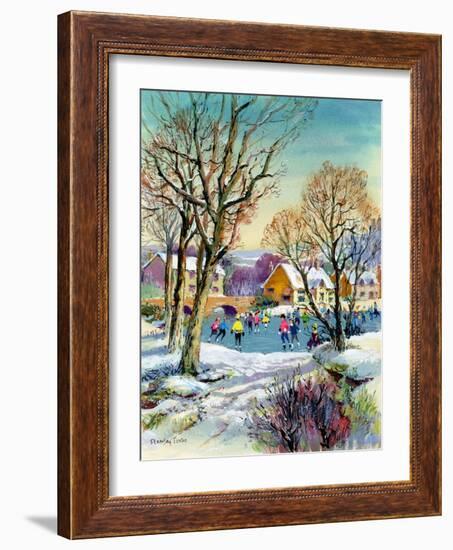 Ice Skating, 1973-Stanley Cooke-Framed Giclee Print