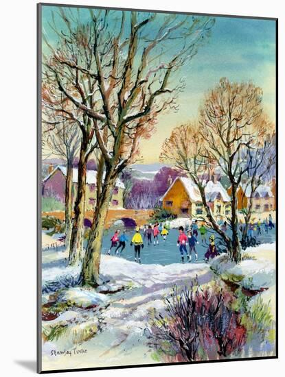 Ice Skating, 1973-Stanley Cooke-Mounted Giclee Print