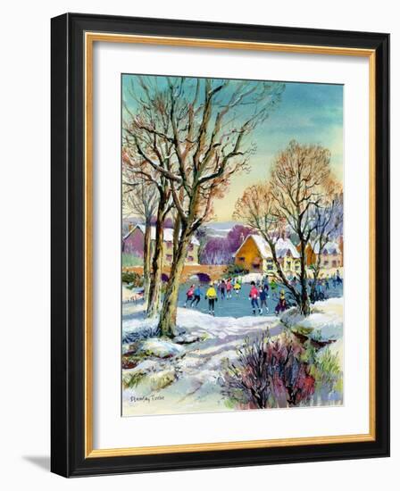 Ice Skating, 1973-Stanley Cooke-Framed Giclee Print