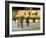 Ice Skating at Night on Ice Rink at Mozartplatz Square, Salzburg, Austria, Europe-Richard Nebesky-Framed Photographic Print