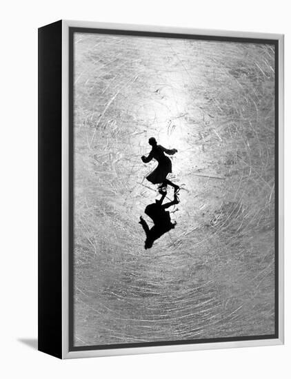 Ice Skating Champion Melitta Brunner Rehearsing in St. Moritz-Alfred Eisenstaedt-Framed Premier Image Canvas