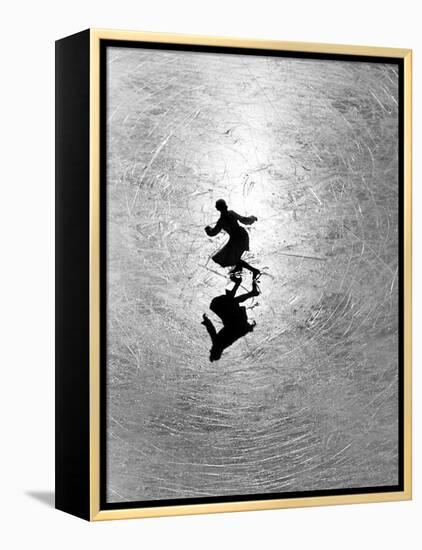 Ice Skating Champion Melitta Brunner Rehearsing in St. Moritz-Alfred Eisenstaedt-Framed Premier Image Canvas