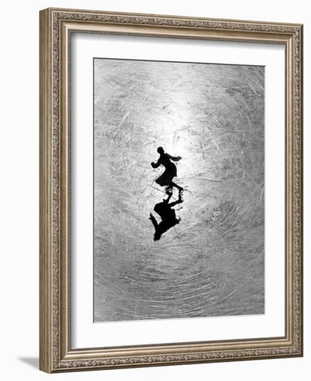 Ice Skating Champion Melitta Brunner Rehearsing in St. Moritz-Alfred Eisenstaedt-Framed Photographic Print