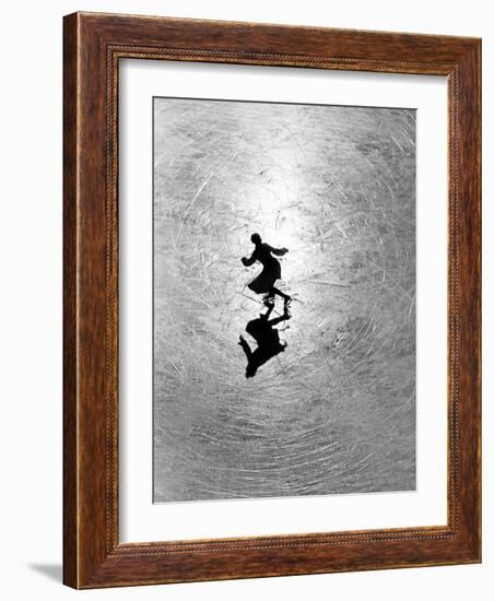 Ice Skating Champion Melitta Brunner Rehearsing in St. Moritz-Alfred Eisenstaedt-Framed Photographic Print