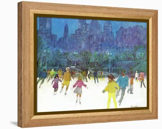 "Ice Skating in Central Park," January 5, 1963-Frank Mullins-Framed Premier Image Canvas