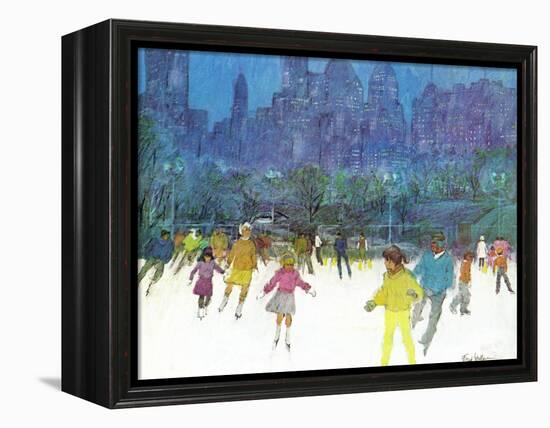 "Ice Skating in Central Park," January 5, 1963-Frank Mullins-Framed Premier Image Canvas