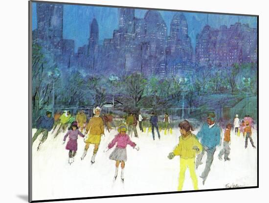 "Ice Skating in Central Park," January 5, 1963-Frank Mullins-Mounted Giclee Print