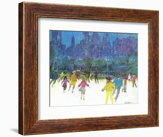 "Ice Skating in Central Park," January 5, 1963-Frank Mullins-Framed Giclee Print