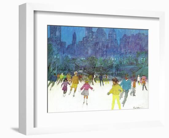 "Ice Skating in Central Park," January 5, 1963-Frank Mullins-Framed Giclee Print