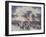 Ice-Skating Party at the Bois De Boulogne, Paris-Édouard Riou-Framed Giclee Print