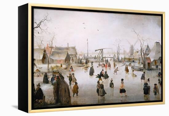 Ice Sports, C.1610-Hendrik Avercamp-Framed Premier Image Canvas