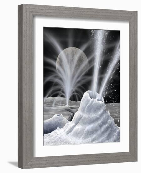 Ice Volcanoes on Charon, Artwork-Richard Bizley-Framed Photographic Print