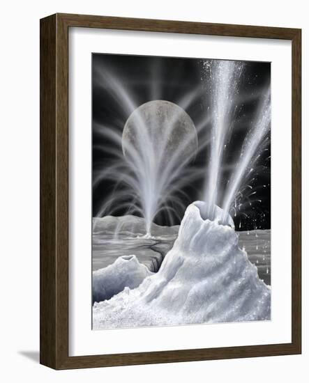 Ice Volcanoes on Charon, Artwork-Richard Bizley-Framed Photographic Print