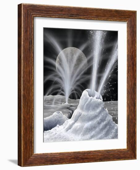 Ice Volcanoes on Charon, Artwork-Richard Bizley-Framed Photographic Print