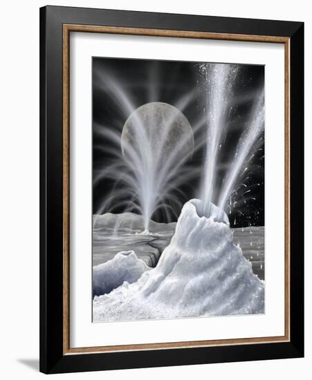 Ice Volcanoes on Charon, Artwork-Richard Bizley-Framed Photographic Print