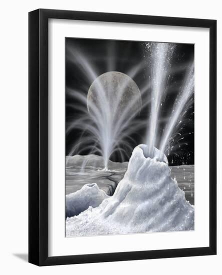 Ice Volcanoes on Charon, Artwork-Richard Bizley-Framed Photographic Print