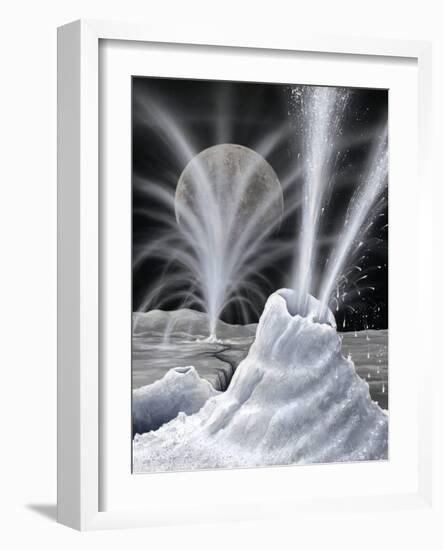 Ice Volcanoes on Charon, Artwork-Richard Bizley-Framed Photographic Print