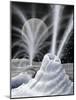 Ice Volcanoes on Charon, Artwork-Richard Bizley-Mounted Photographic Print