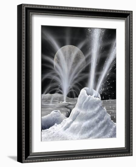 Ice Volcanoes on Charon, Artwork-Richard Bizley-Framed Photographic Print