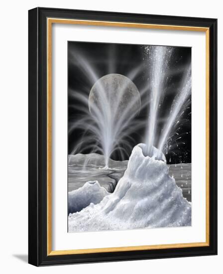 Ice Volcanoes on Charon, Artwork-Richard Bizley-Framed Photographic Print