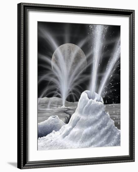 Ice Volcanoes on Charon, Artwork-Richard Bizley-Framed Photographic Print