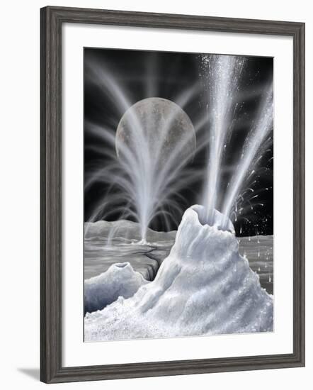 Ice Volcanoes on Charon, Artwork-Richard Bizley-Framed Photographic Print