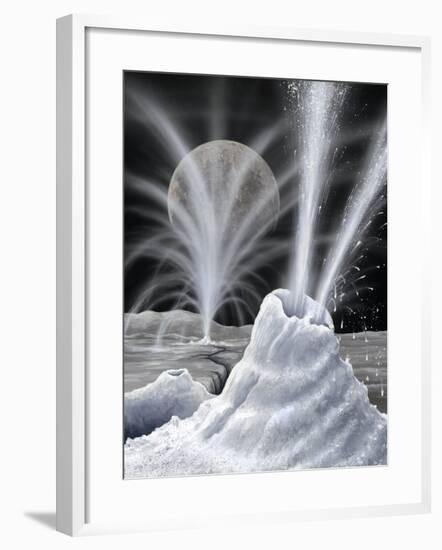 Ice Volcanoes on Charon, Artwork-Richard Bizley-Framed Photographic Print