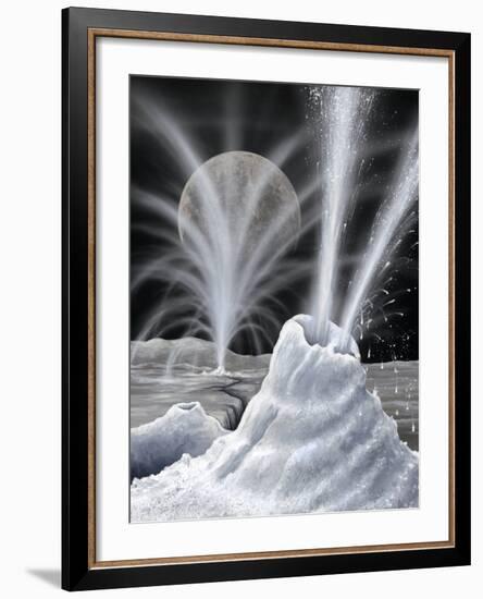 Ice Volcanoes on Charon, Artwork-Richard Bizley-Framed Photographic Print