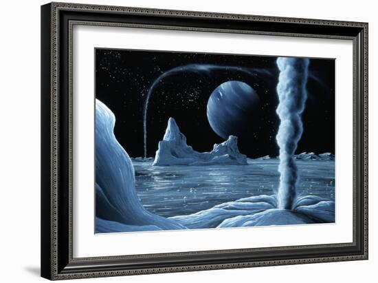 Ice Volcanoes on Triton, Artwork-Richard Bizley-Framed Photographic Print