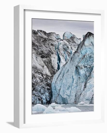 Ice Walls- Jokulsarlon Glacial Lagoon, Breidarmerkurjokull Glacier, Vatnajokull Ice Cap, Iceland-Arctic-Images-Framed Premium Photographic Print