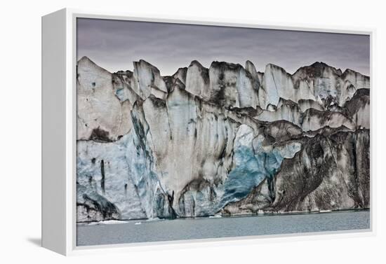 Ice Walls- Jokulsarlon Glacial Lagoon, Breidarmerkurjokull Glacier, Vatnajokull Ice Cap, Iceland-Arctic-Images-Framed Premier Image Canvas