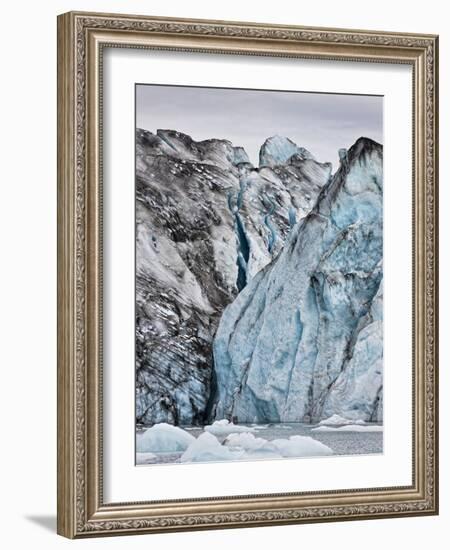 Ice Walls- Jokulsarlon Glacial Lagoon, Breidarmerkurjokull Glacier, Vatnajokull Ice Cap, Iceland-Arctic-Images-Framed Photographic Print