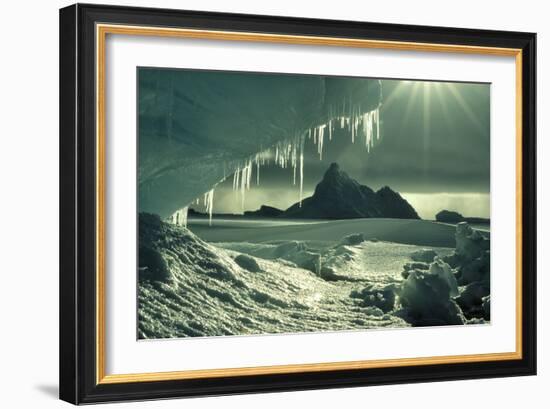 Iceberg And Icicles-Doug Allan-Framed Photographic Print