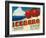 Iceberg Apple Label - Yakima, WA-Lantern Press-Framed Art Print