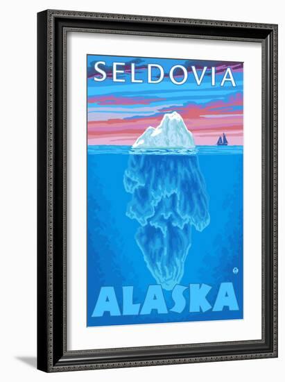 Iceberg Cross-Section, Seldovia, Alaska-Lantern Press-Framed Art Print