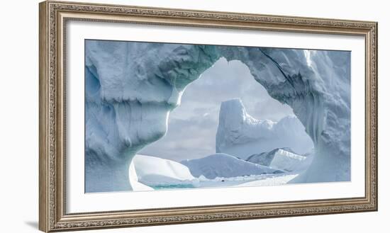 Iceberg floating in Southern Ocean, Antarctic Peninsula, Antarctica-Panoramic Images-Framed Photographic Print