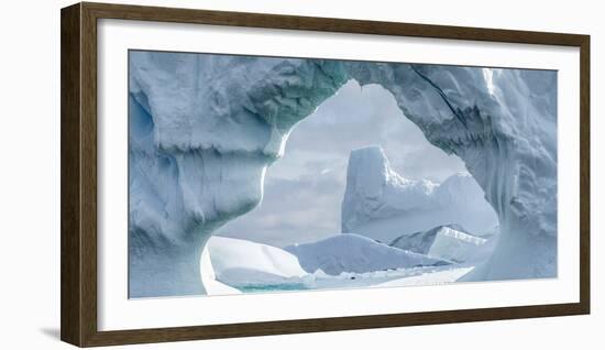 Iceberg floating in Southern Ocean, Antarctic Peninsula, Antarctica-Panoramic Images-Framed Photographic Print