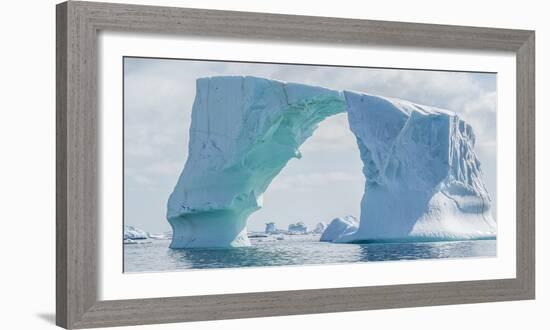 Iceberg floating in Southern Ocean, Antarctic Peninsula, Antarctica-Panoramic Images-Framed Photographic Print