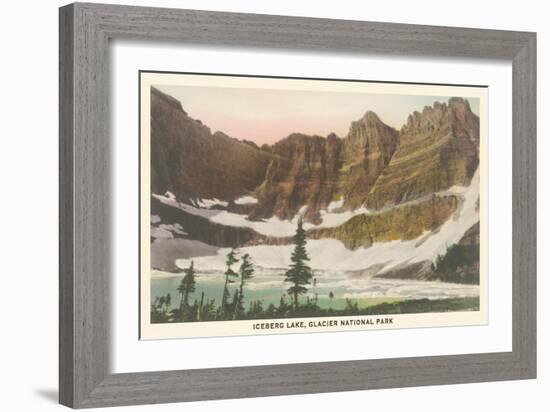 Iceberg Lake, Glacier National Park-null-Framed Art Print